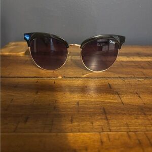 Quay Black and Gold Sunglasses